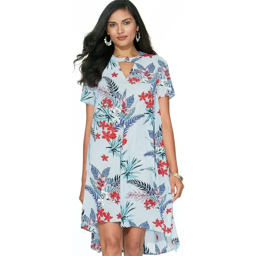 McCalls Sewing Pattern 7711 Dress Shaped Hem Misses Size XS-XL